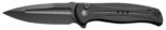 Civivi Knives C23053-1 Incindie  3.48" Folding Spear Point Plain Black Stonewashed 14C28N Steel Blade, Black Textured G10 Handle