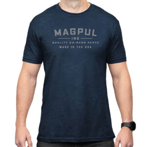 Magpul MAG1112-410-M Go Bang Parts  Navy Heather Cotton/Polyester Short Sleeve Medium