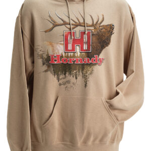 Hornady 99612M Elk  Medium Tan/Khaki Hoodie Poly-Cotton