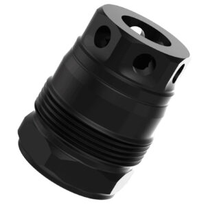 Liberty Precision Machine LPM-2013 Baby Bell Muzzle Brake Black Stainless Steel 5/8"x24 Threads 1.10"