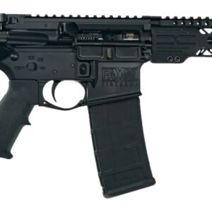 Faxon Firearms FXSPT3B105GA9 Sport  300 Blackout 30+1 10.50" Salt Bath Nitride Threaded Barrel, Aluminum Receiver w/Picatinny Rail, M-LOK Handguard, Black Polymer KAK Shockwave Pistol Brace, A2 Style