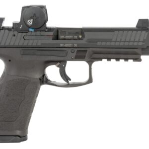 HK 81001362 VP9 A1 Tactical w/Optic Full Size 9mm Luger 15+1 5.12" Black Threaded Barrel, Black Steel Serrated w/Vortex Defender CCW Slide, Black Polymer Frame w/Picatinny Rail, Interchangeable Backst