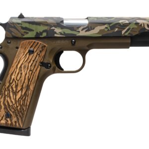 Tisas Arms Customs 10100518AA8 1911 A1 Service Backwoods ports South Exclusive 45 ACP 7+1 5" Carbon Steel Serrated Slide & Frame w/Beavertail