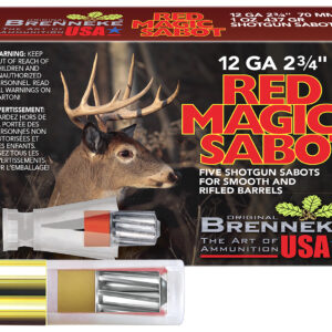 Brenneke SL122RMS Red Magic  12Gauge 2.75" 1oz Sabot Slug Shot 5 Per Box/50 Case