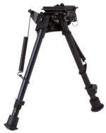 Firefield FF34024 Compact  Bipod 9-14" Black Aluminum Swivel Stud Attachment or Picatinny Rail (Adapter Included)