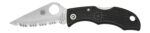 Spyderco LBKS3 Ladybug 3  1.94" Folding Modified Clip Point Serrated VG-10 SS Blade Black FRN Handle