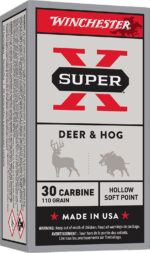 Winchester Ammo X30M1 Super X  30Carbine 110gr Hollow Soft Point 50 Per Box/10 Case