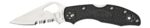 Spyderco BY04PSBK2 Byrd Meadowlark 2 Lightweight 2.87" Folding Drop Point Part Serrated 8Cr13MoV SS Blade Black  Textured FRN Handle Includes Pocket Clip