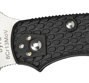Spyderco BY04PSBK2 Byrd Meadowlark 2 Lightweight 2.87" Folding Drop Point Part Serrated 8Cr13MoV SS Blade Black  Textured FRN Handle Includes Pocket Clip