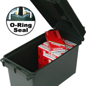 MTM Case-Gard AC50C11 Ammo Can  50Cal Rifle Forest Green Polypropylene