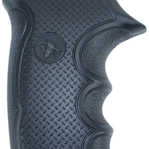 Pachmayr 02474 Diamond Pro Grip Diamond Checkering Black Rubber with Finger Grooves for Taurus Compact Public Defender