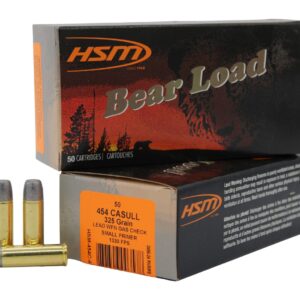 HSM 454C4N Bear Load  454 Casull 325 gr Wide Flat Nose 50 Per Box/ 10 Case