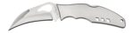 Spyderco BY07P Byrd Crossbill 3.50" Folding Hawkbill Plain 8Cr13MoV SS Blade, Stainless Steel Handle Includes Pocket Clip