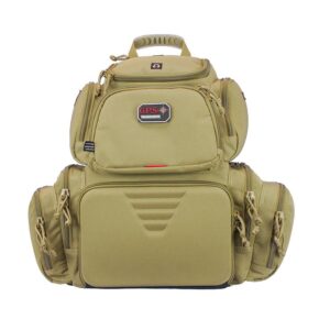 G-Outdoors Handgunner Backpack with 4 Handgun Cradle Tan