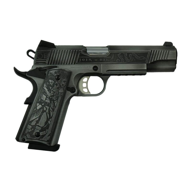 CSSI Exclusive - Custom Engraved 1911 Duty SS45R .45 ACP Full Size 1911 S Upgraded Rail - Liberty or Death - SD1911DSS45RLD