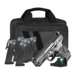 S&W M&P 9 Full Size M2.0 Optic Ready Handgun Bundle 9mm Luger 17rd Magazine(6) 4.22" Barrel No Thumb Safety Black RFX11 Green Dot Savior Bag
