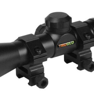 Truglo 4x32mm Compact Crossbow Scope with Weaver Style Rings - Crossbow Reticle Black